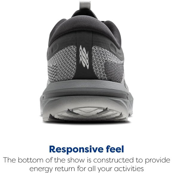 Brooks Men’s Revel 7 Neutral Running Lace Up Gray Shoes Comfortable Sneakers - Picture 3 of 6